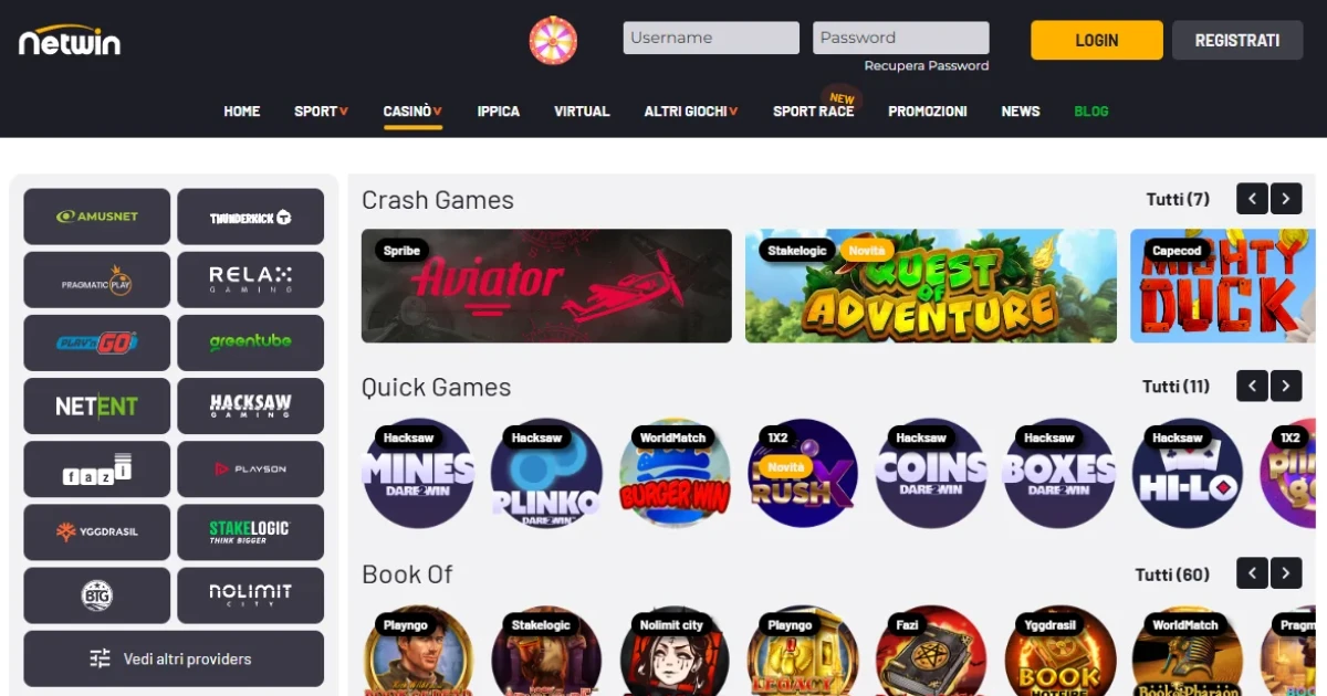 Netwin Casino Login | Bonus fino a 500